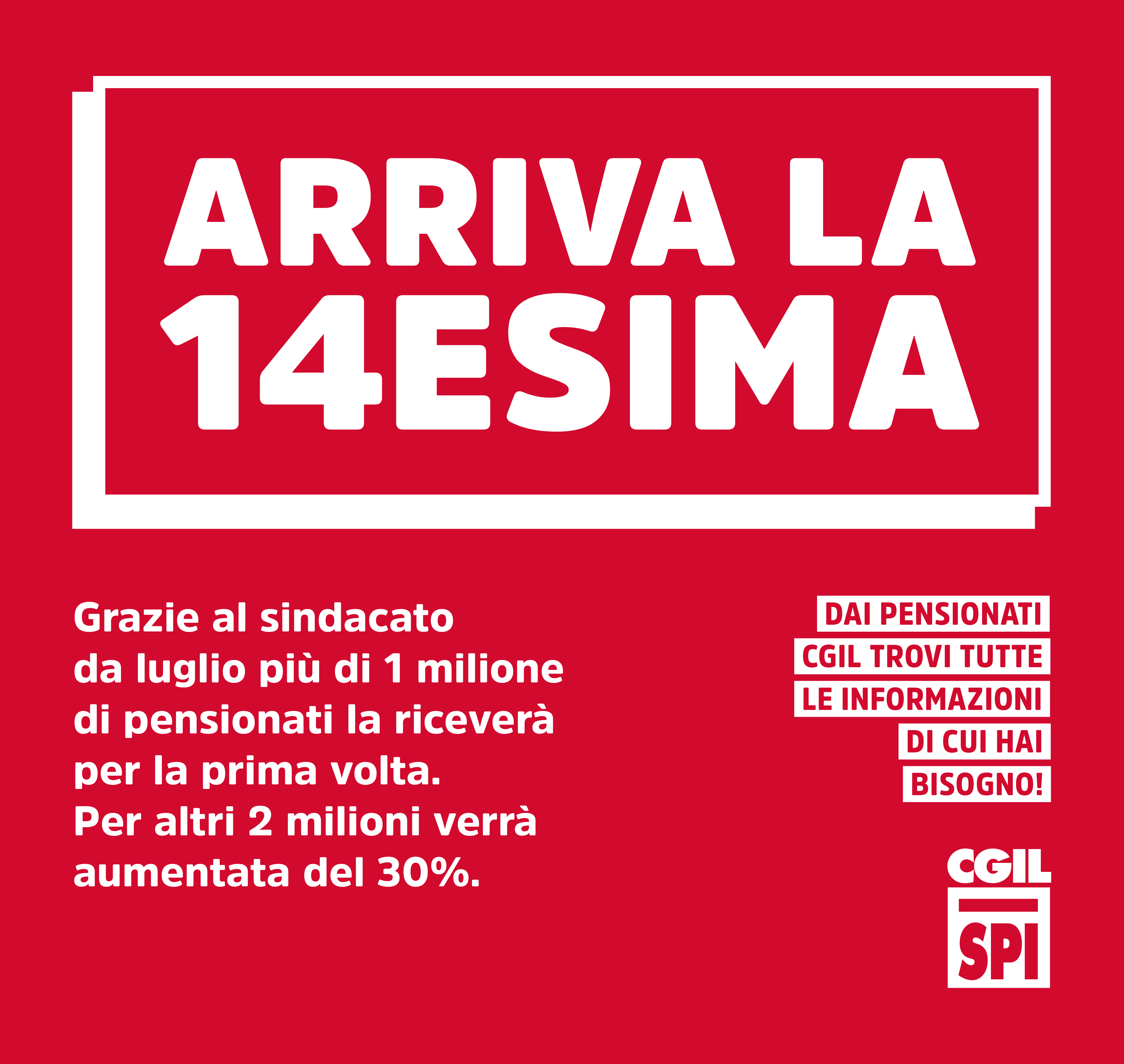 Arriva la 14esima - SPI CGIL