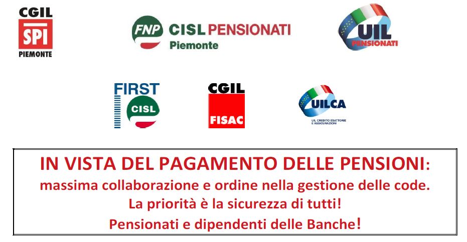 In vista del pagamento delle pensioni