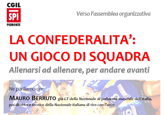 La Confederalità: un gioco di squadra – Allenarsi ad allenare, per andare avanti